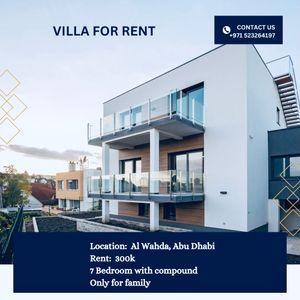 Villa for rent wahda location