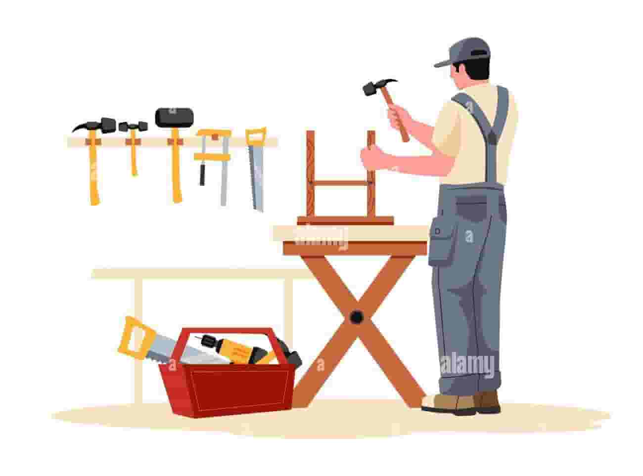 Carpenter repair fixing of furniture
