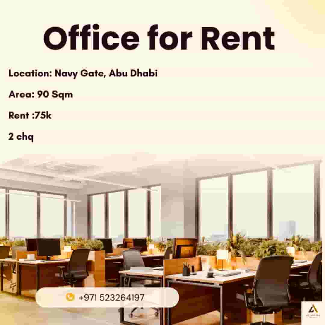 Office for rent, Abu Dhabi Navy Gate, 90 square meters 