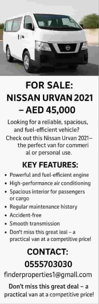 For Sale: Nissan Urvan 2021