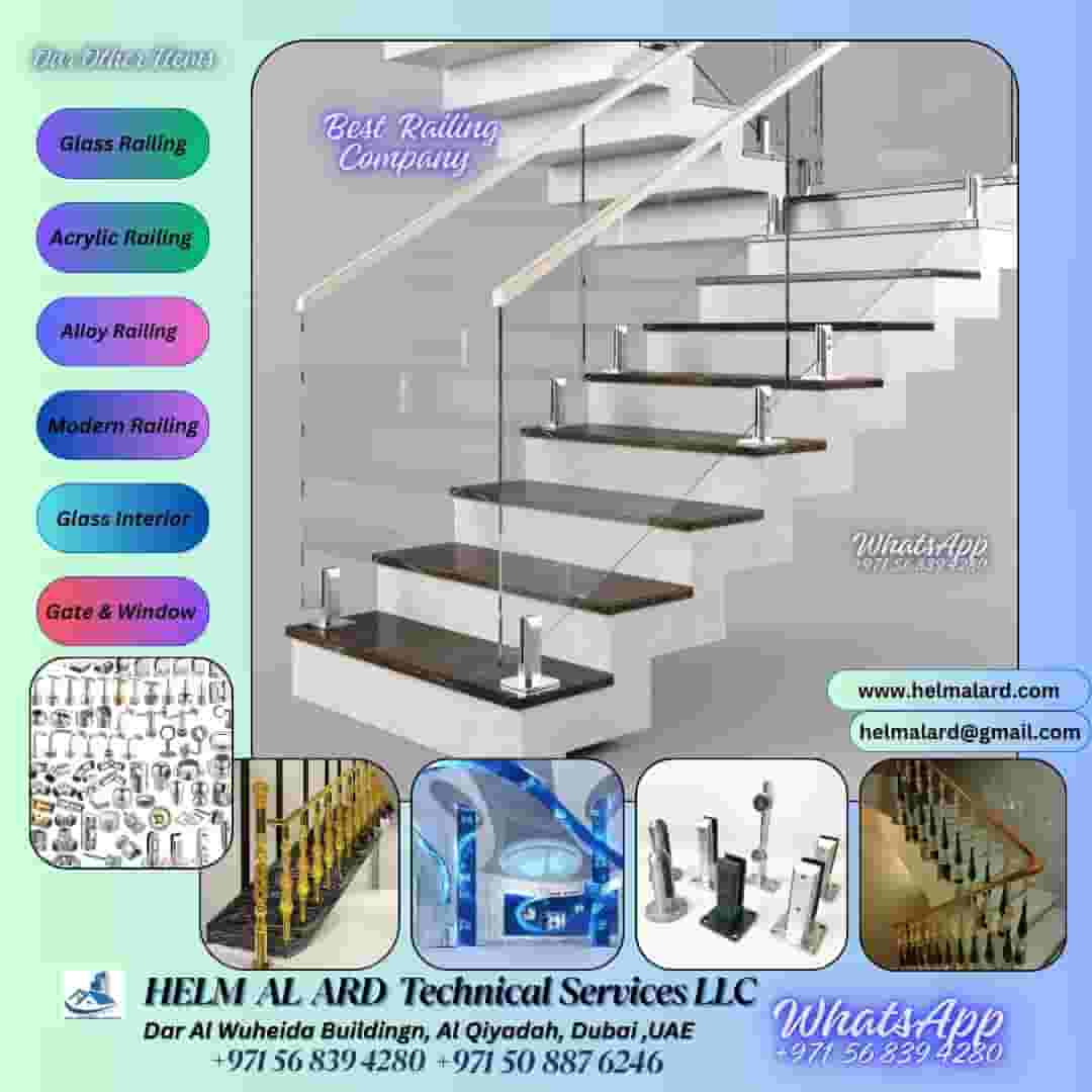 Staircase Glass installation in Villa and Apartment Dubai