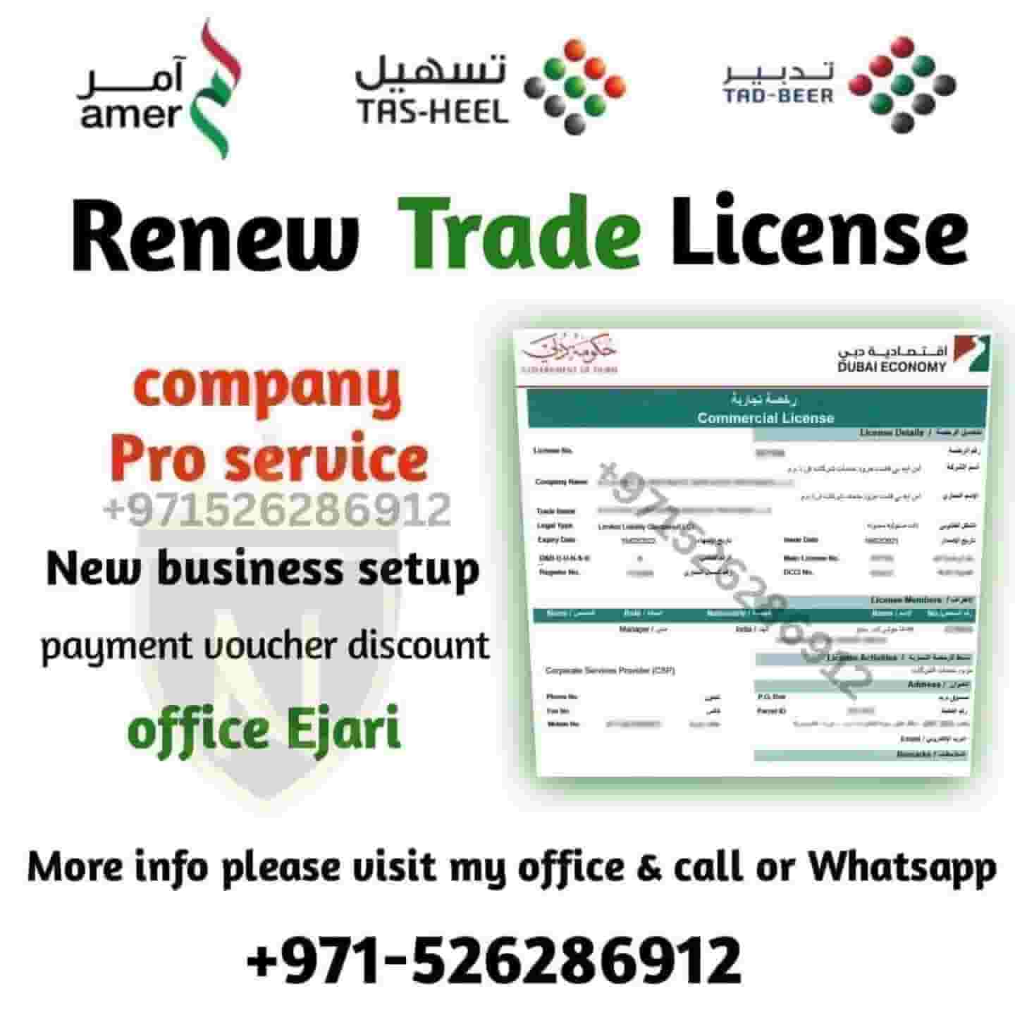Trade license renewal without office