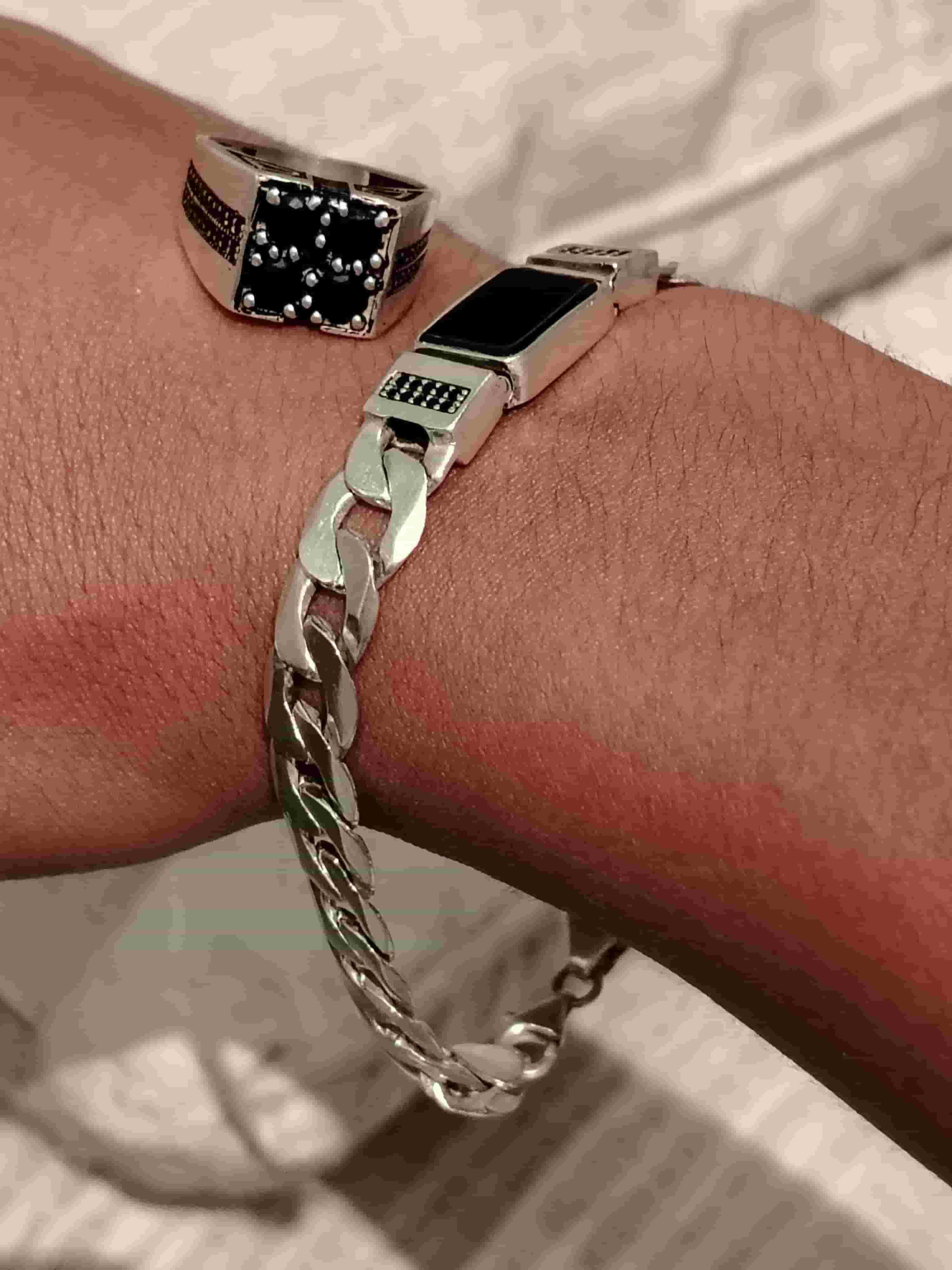Italian silver bracelets and a new ring
