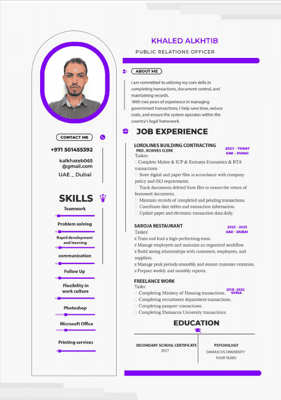 Public Relations Officer 