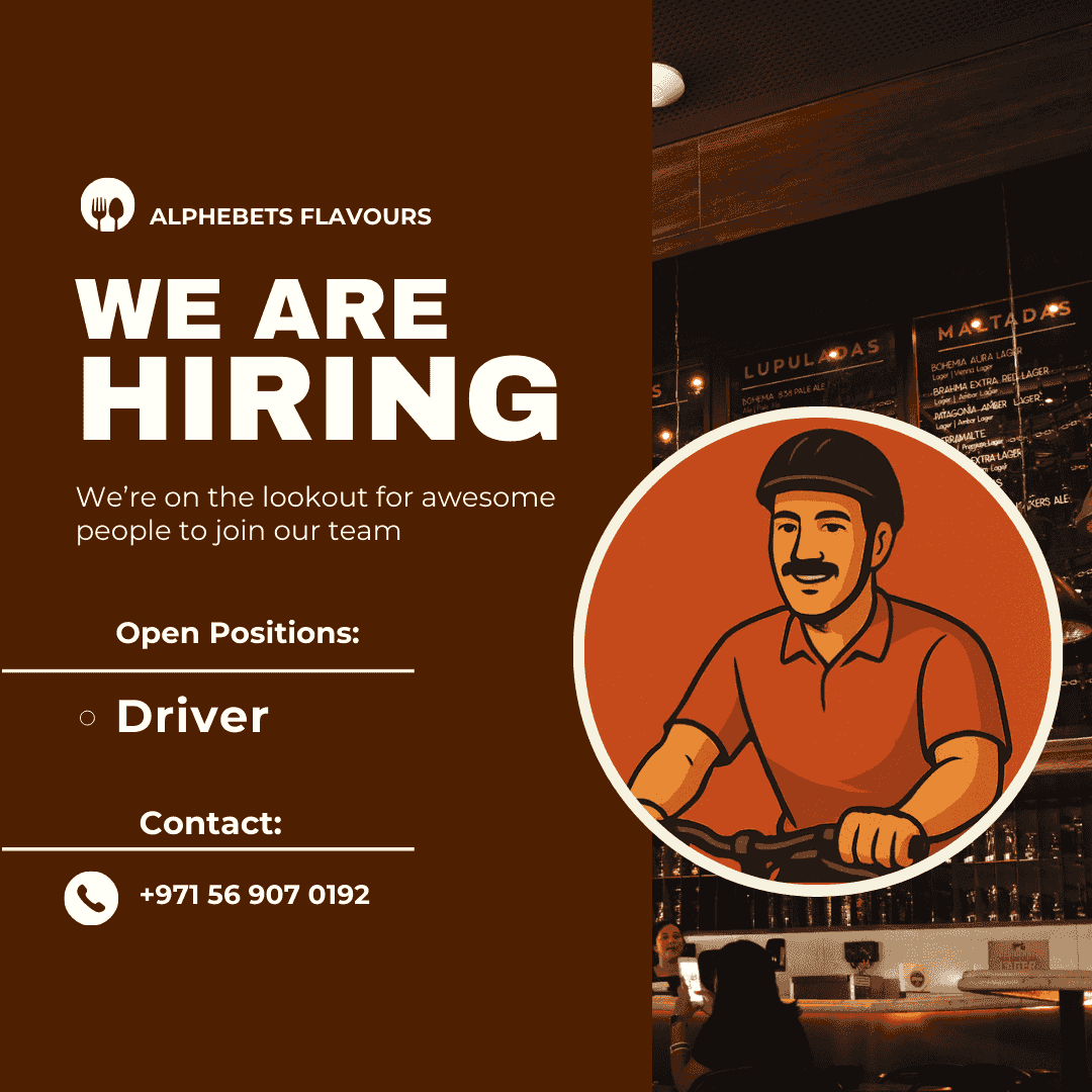 We are hiring a food delivery driver for the restaurant