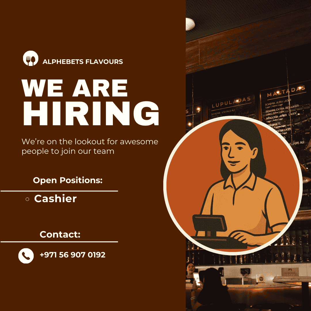 Cashier for restaurant in Jebel Ali