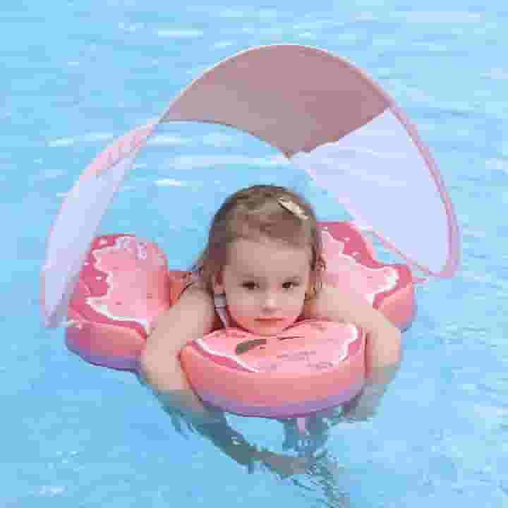 swimming buoy for kids with sun umbrella 