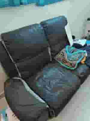 Dark brown couch for sale for free