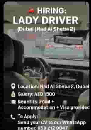 A responsible female driver is required 