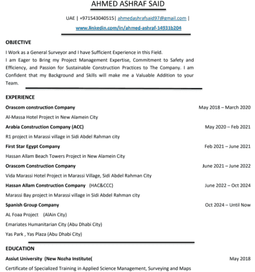 General Surveyor and Foreman