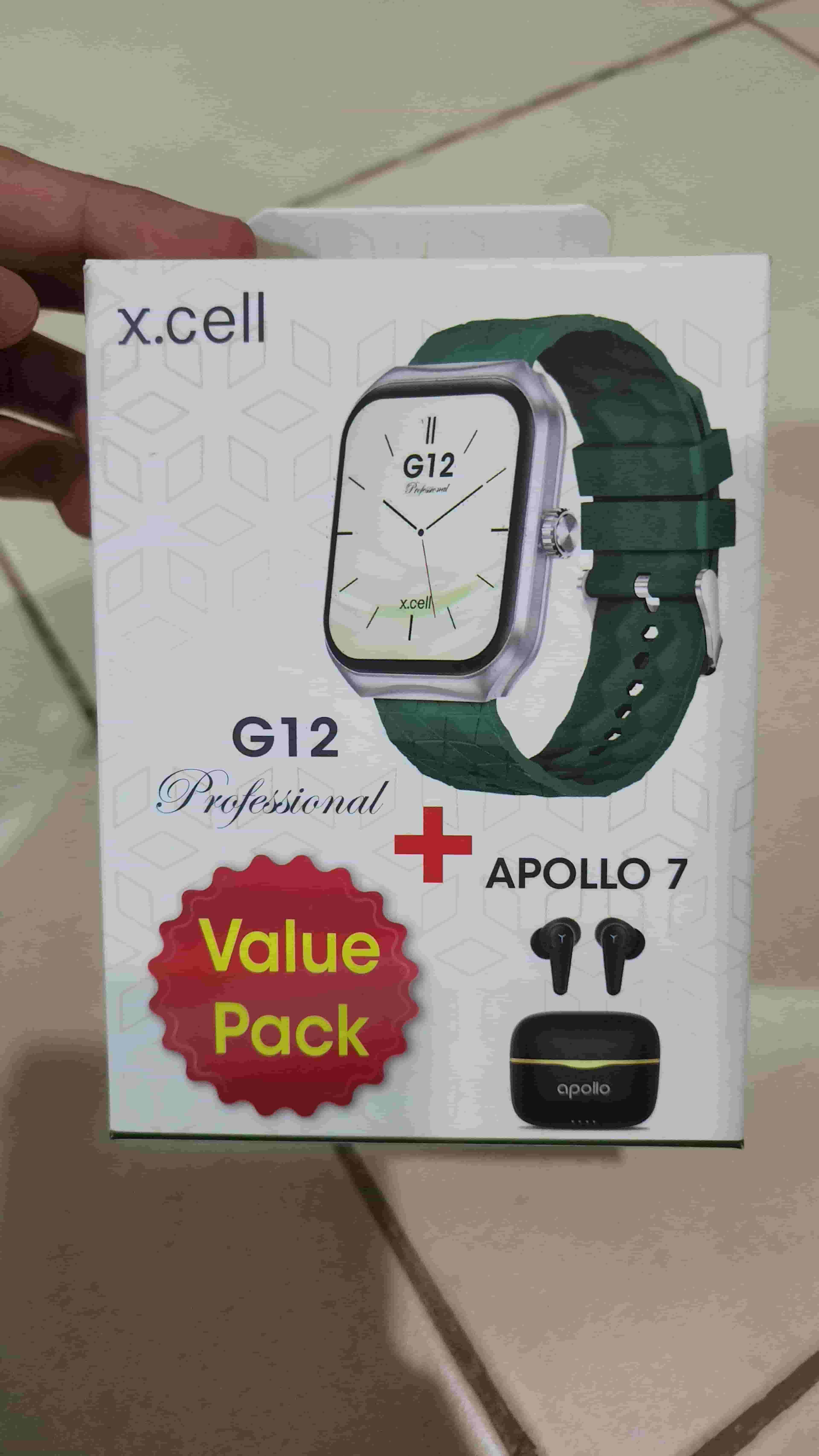 ساعة X-Cell G12 الذكية مع سماعات أبوللو 7