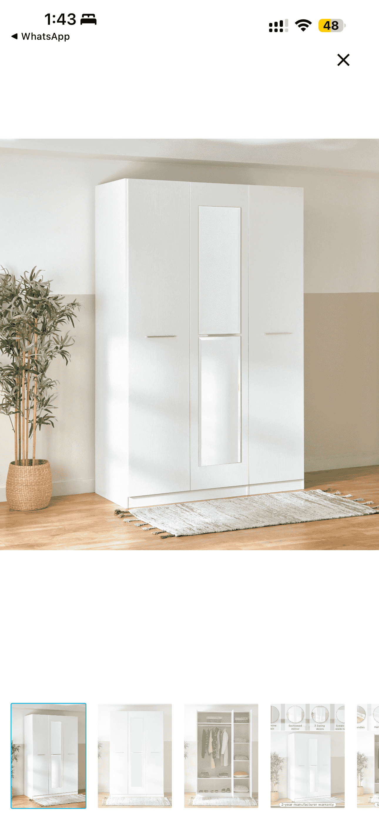 خزانة ملابس ب 3 أبواب 