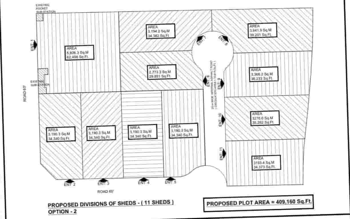 444,000 feet of land for sale, with warehouse license in Dubai Complex