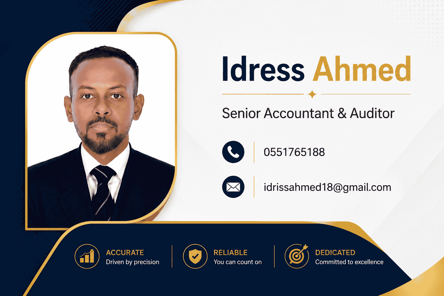 Sudanese accountant and auditor looking for a job