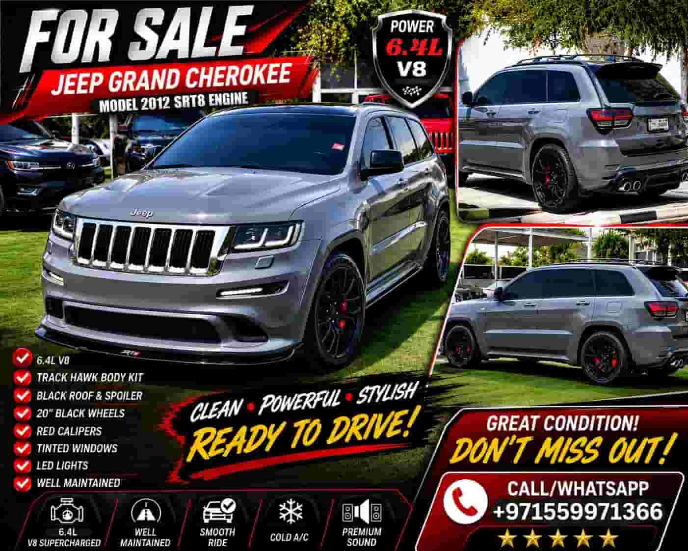 جيب srt8 للبيع ٢٠١٢