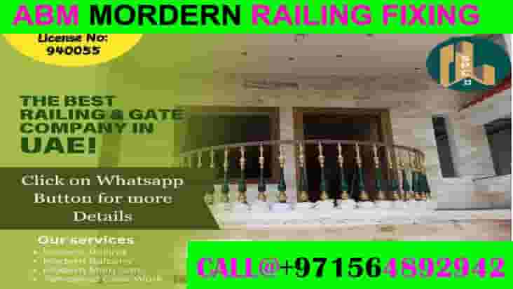 Modern Staircase Railing Fixing Contractor in Ajman Dubai Sharjah