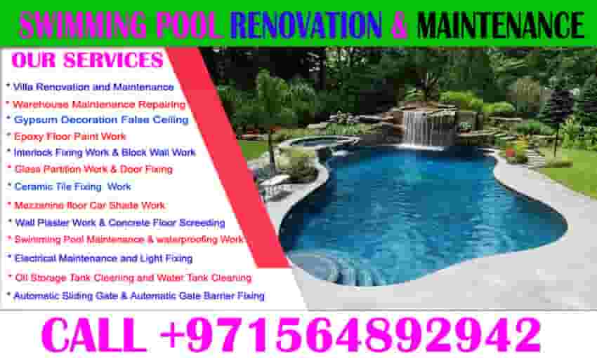 Swimming Pool waterproofing Maintenance in ajman dubai UAE