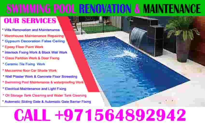 Swimming Pool Renovation Maintenance in Dubai Ajman Sharjah UAE