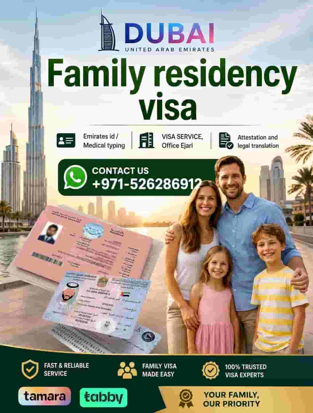 Family visa sponsorship wife and kid’s