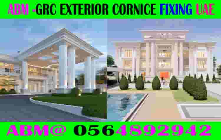 GRC Decorative Corner Cornice Fixing Contractor in Dubai Ajman UAE