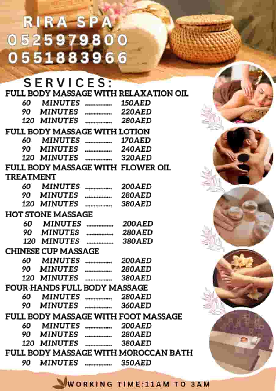 Rira Spa the best and professional spa in Dubai