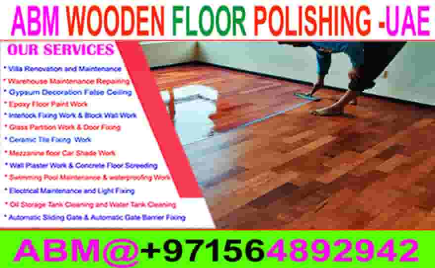 Wooden Floor Table Polish-Painting Services Company in Dubai Ajman Sharjah