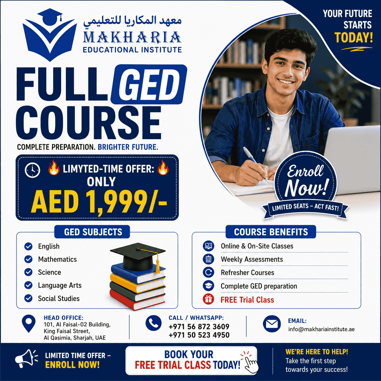• GED Course in Sharjah UAE – Flexibl e Classes & Exam Support