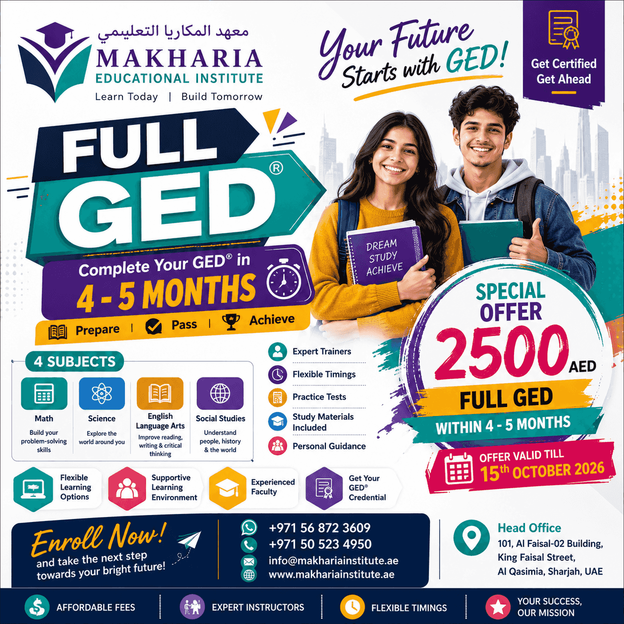 • Join GED Preparation Classes in Sharjah Today
