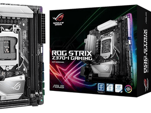 Rogue Strix Z370 motherboard in a gaming motherboard