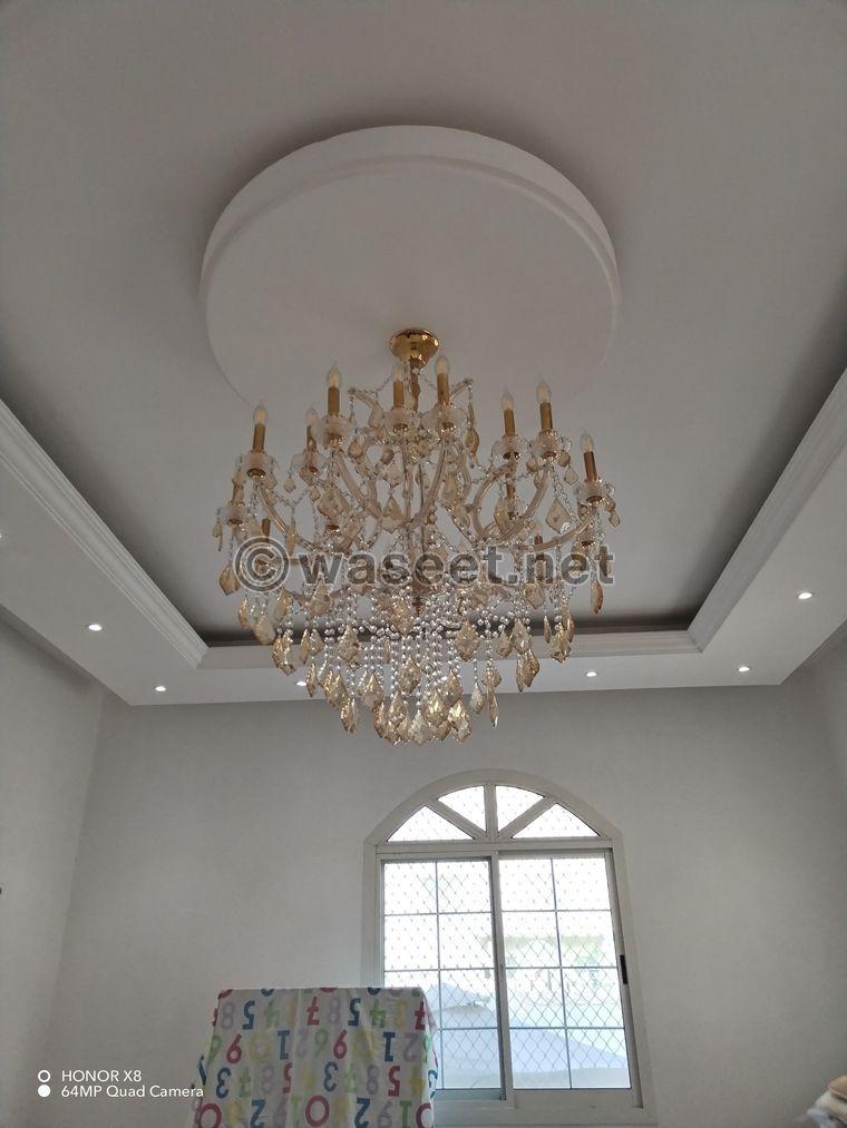 Five new chandeliers with warranty 0