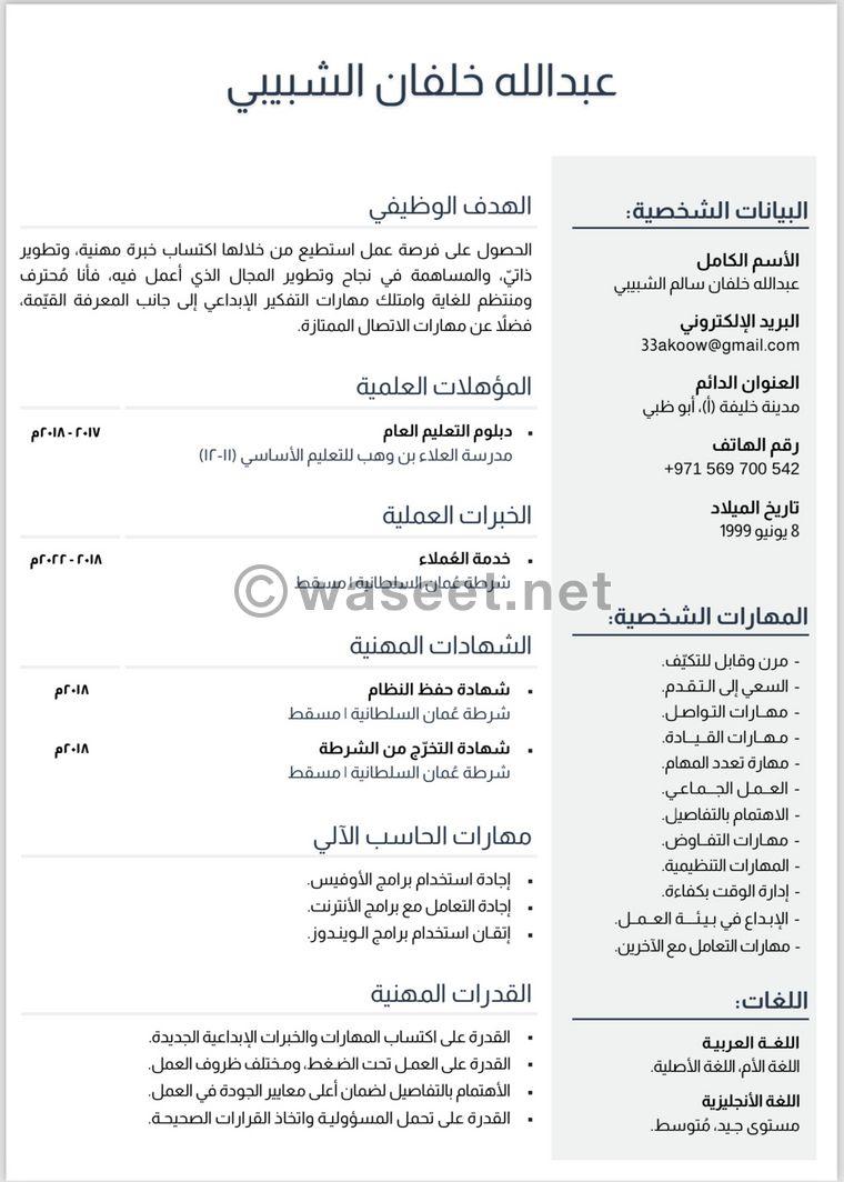 Looking for a job in any emirate. 0