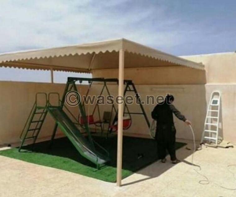 Making all kinds of awnings and sessions in Abu Dhabi  2