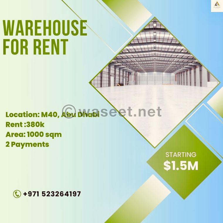 Watehose for Rent 0