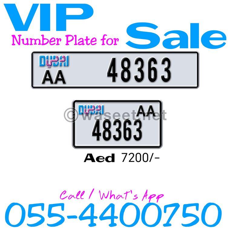 لوحة أرقام دبي AA-48363 للبيع.  0