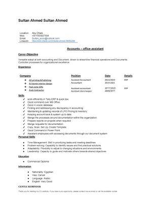 Looking for accounting or administrative work