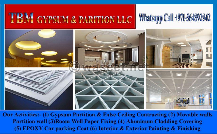 Gypsum ceiling partition work contractor in Dubai Ajman Sharjah 7