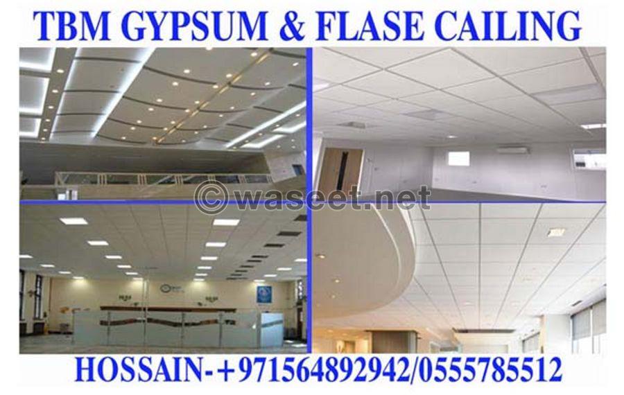 Gypsum ceiling division works contractor 2