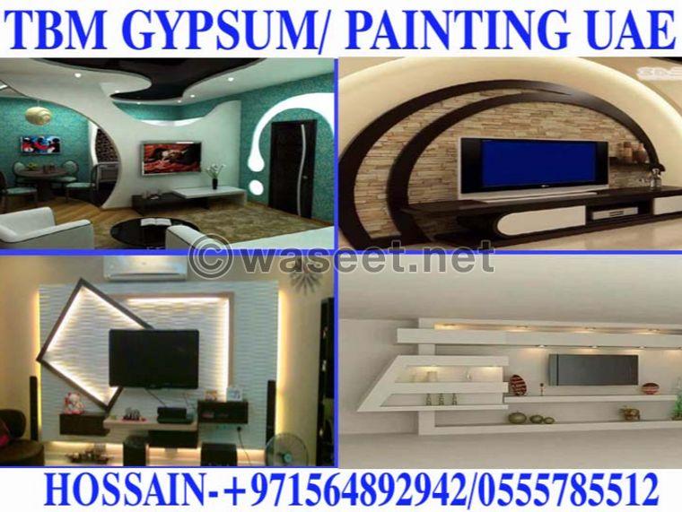 Gypsum ceiling division works contractor 0