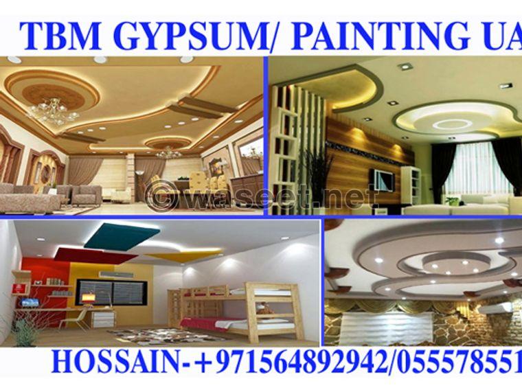 Gypsum ceiling partition work contractor in Dubai Ajman Sharjah 0