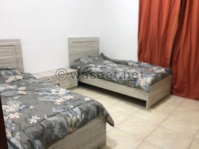 For monthly rent, two rooms and a hall in Ajman Corniche 2