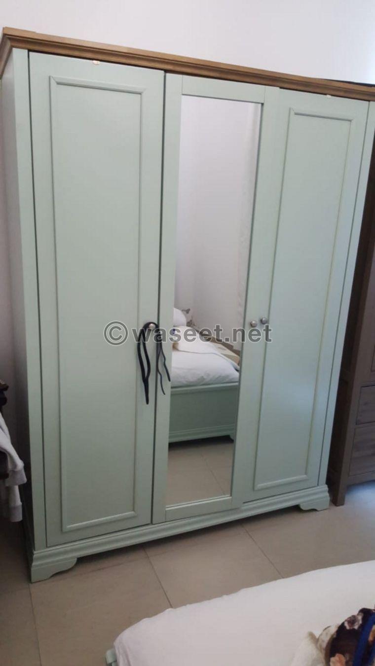 Bed and Wardrobe Solid Wood 2