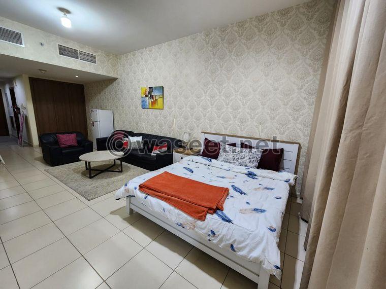 For monthly rent in Rashidiya, 3 furnished studios with a modern design and elegant furniture 5