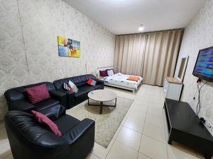 For monthly rent in Rashidiya, 3 furnished studios with a modern design and elegant furniture