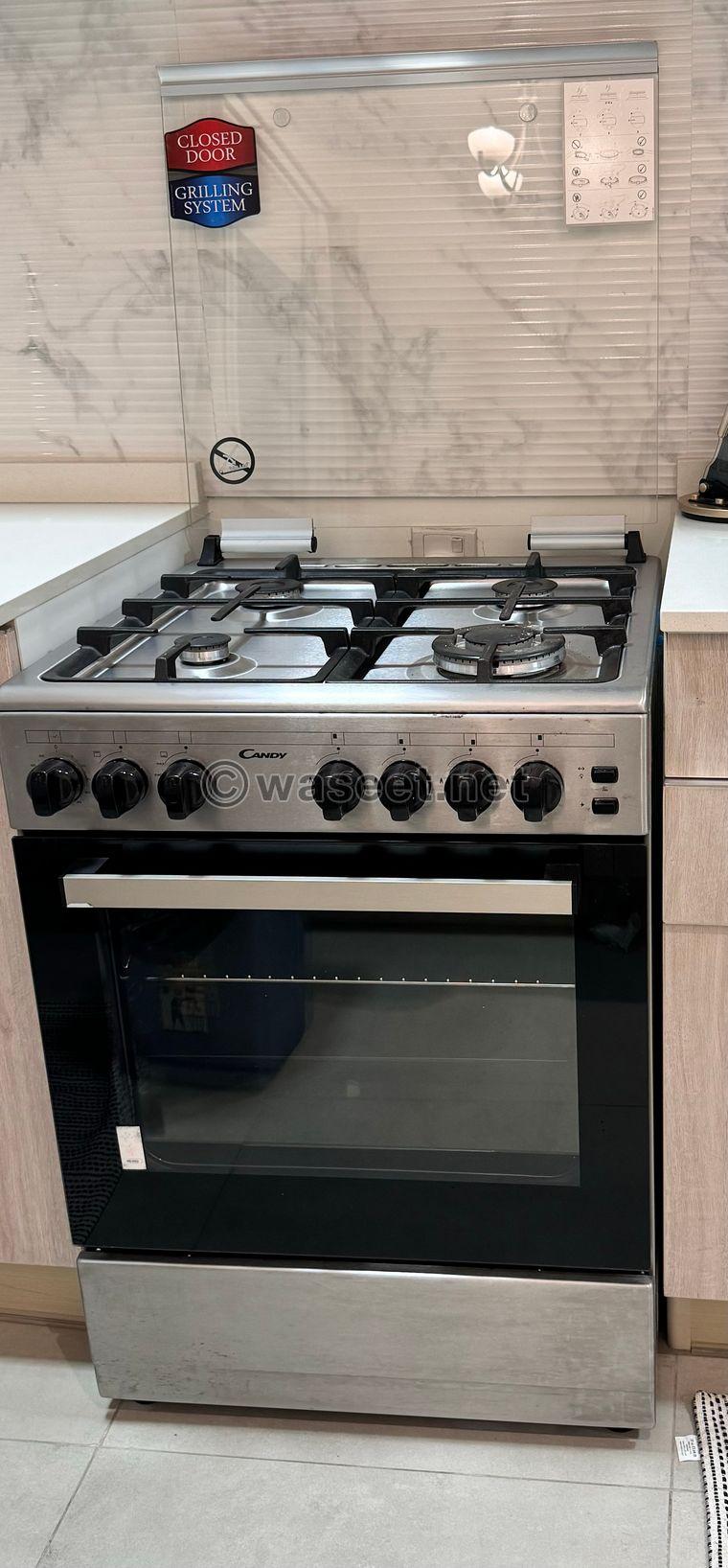 Almost new gas stove, Candy brand  3