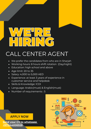 Call center agent 