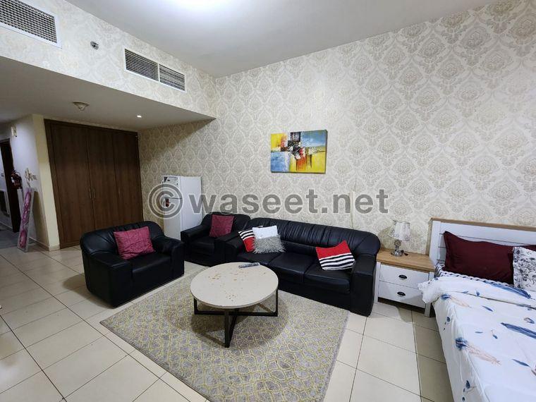 For monthly rent in Rashidiya, 3 furnished studios with a modern design and elegant furniture 4