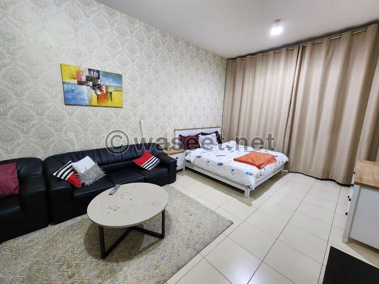 For monthly rent in Rashidiya, 3 furnished studios with a modern design and elegant furniture 1