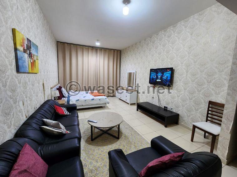 For monthly rent in Rashidiya, 3 furnished studios with a modern design and elegant furniture 2