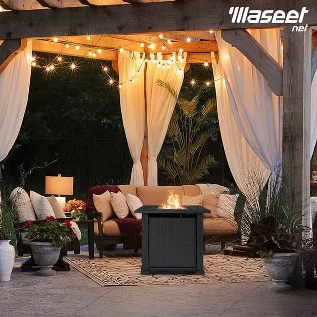 Outdoor gas pit table
