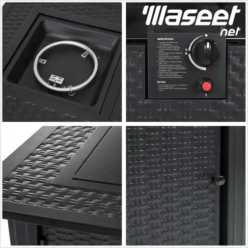 Outdoor gas pit table